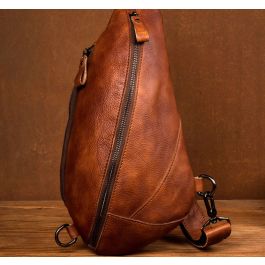 Handmade leather sling clearance bag